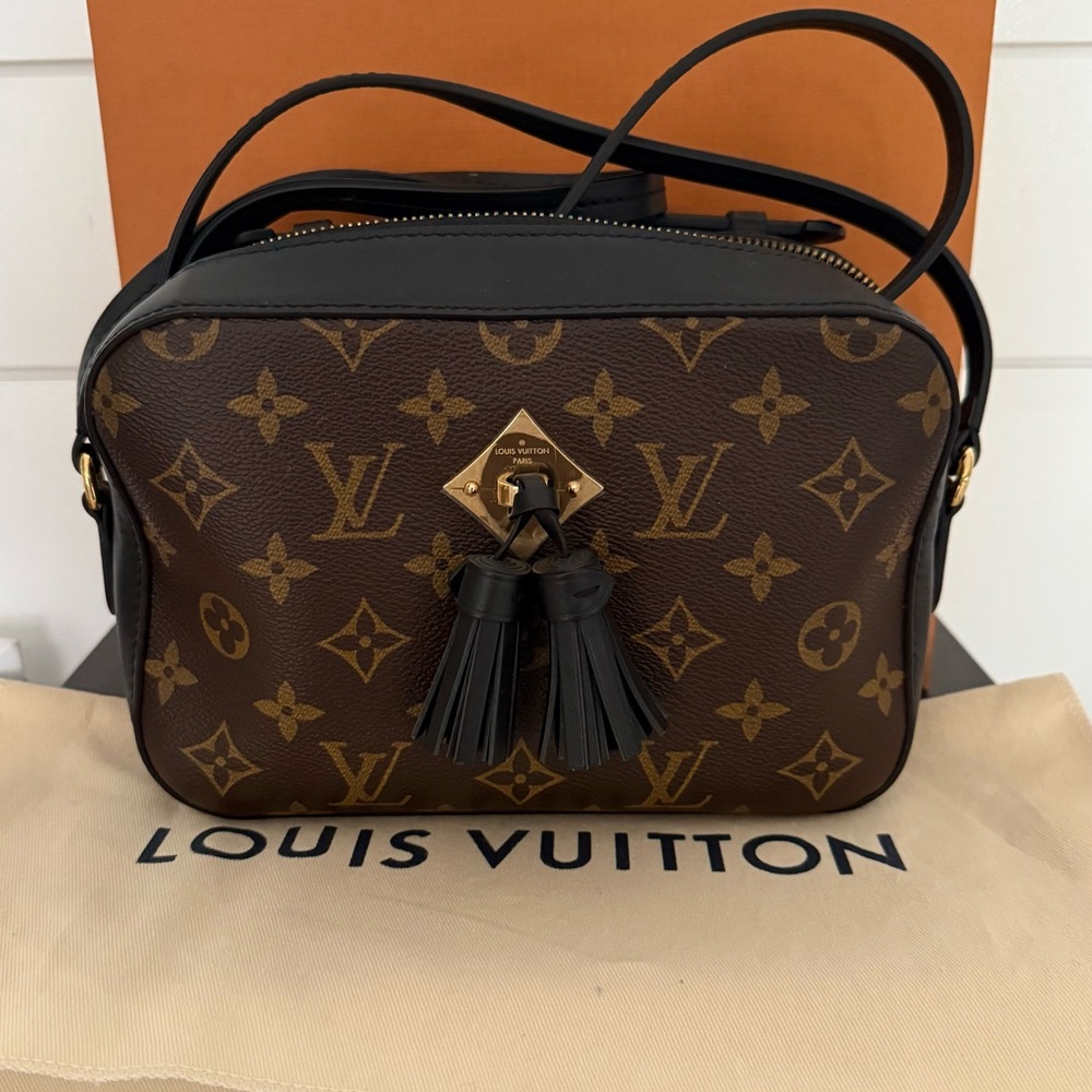 💯Authentic Saintonge Monogram Black crossbody